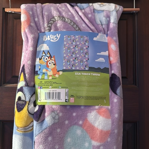 Purple Bluey Easter Silk Touch Throw Blanket - Picture 2 of 7